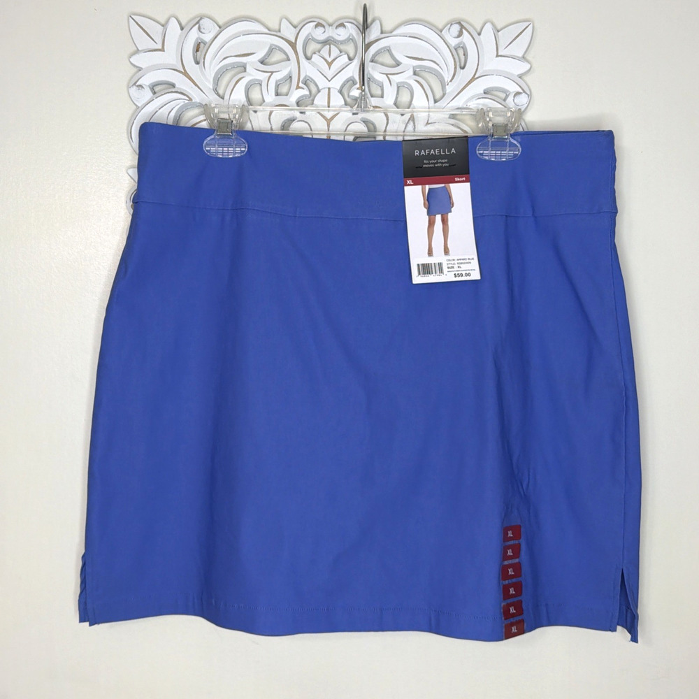 RAFAELLA Womens XL SKORT Shorts Skirt Athleisure Activewear Golf Pickleball BLUE